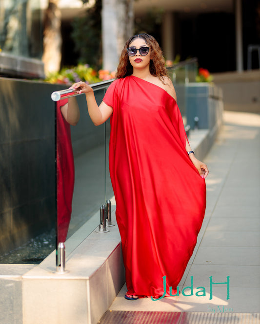 Red Gracie Kaftan Dress