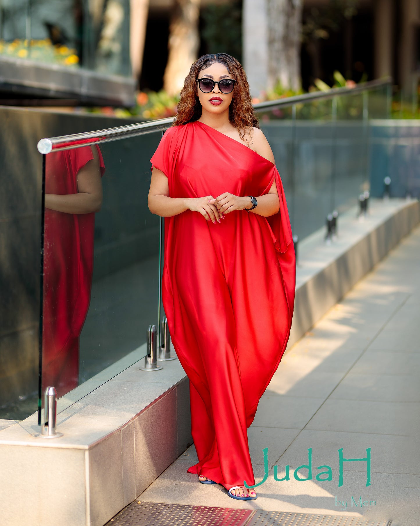 Red Gracie Kaftan Dress